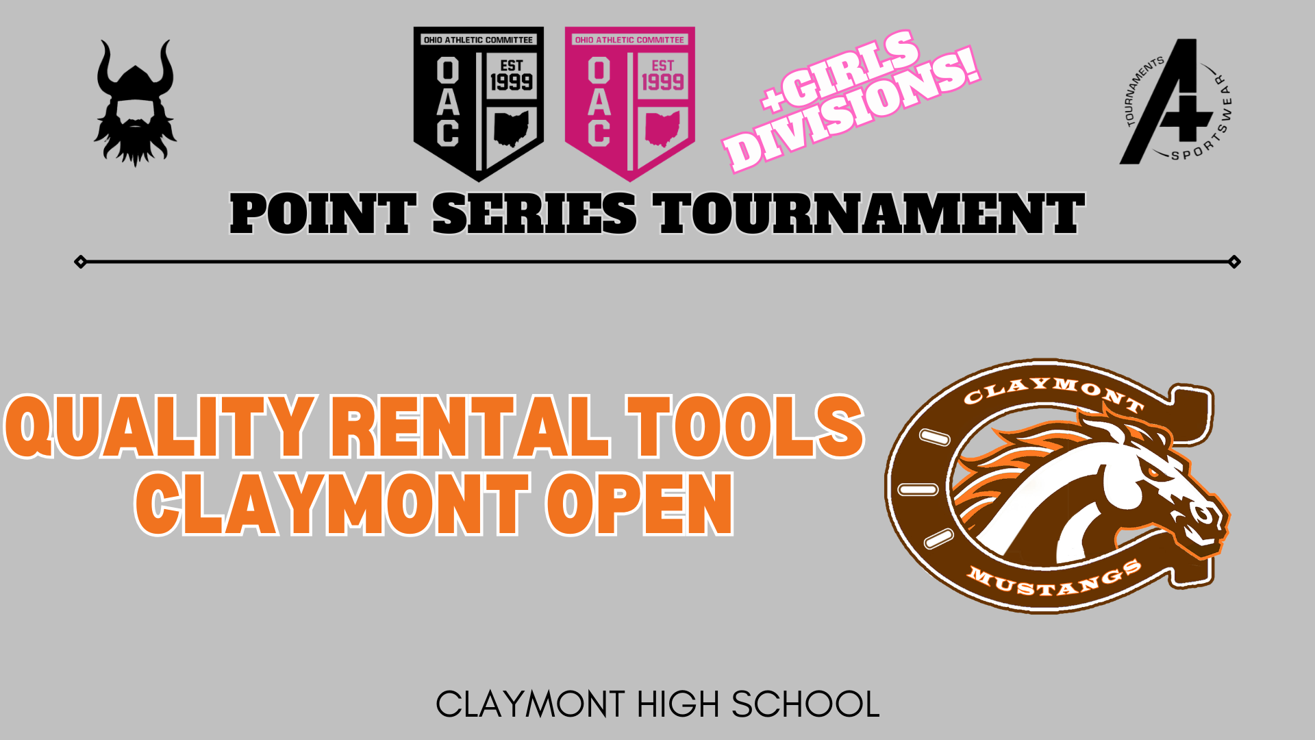 Claymont HIGH SCHOOL BOYS & GIRLS Open Tournament